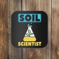 Soil Scientist Farmer Soil Science Agriculturists Funny Gift Coaster thumb 0