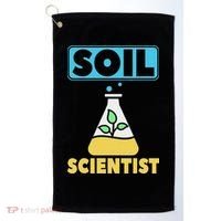 Soil Scientist Farmer Soil Science Agriculturists Funny Gift Golf Towel thumb 0