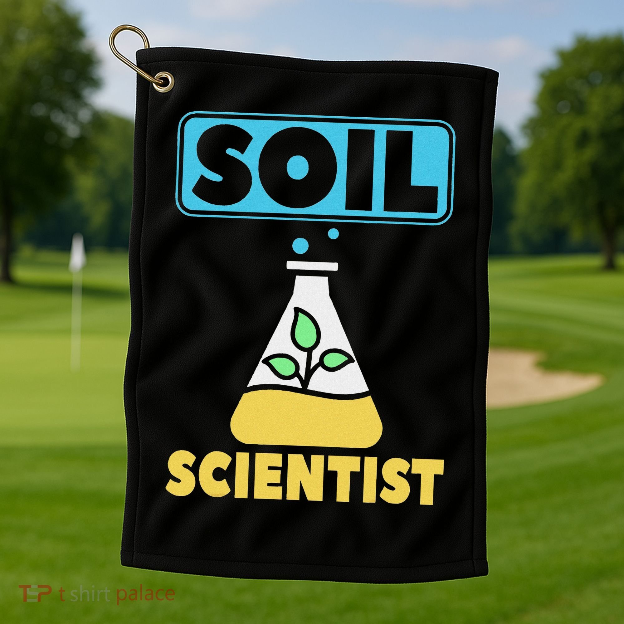 Soil Scientist Farmer Soil Science Agriculturists Funny Gift Golf Towel