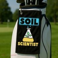 Soil Scientist Farmer Soil Science Agriculturists Funny Gift Golf Towel thumb 2