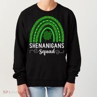 Shenanigans Squad Funny St Patricks Day Shamrock Women's Sweatshirt thumb 0