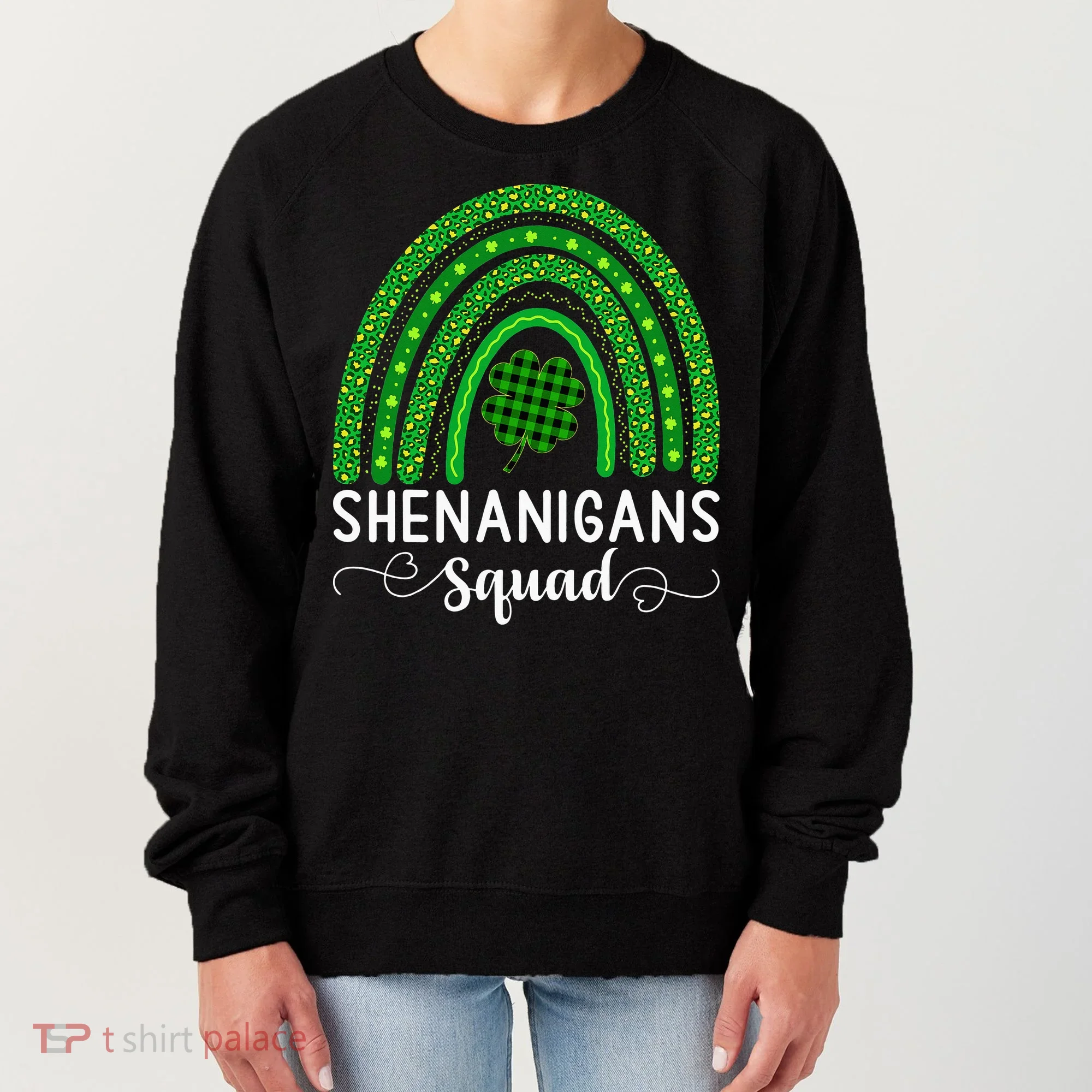 Shenanigans Squad Funny St Patricks Day Shamrock Women's Sweatshirt