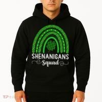 Shenanigans Squad Funny St Patricks Day Shamrock Hoodie thumb 2