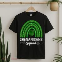 Shenanigans Squad Funny St Patricks Day Shamrock T-Shirt thumb 2