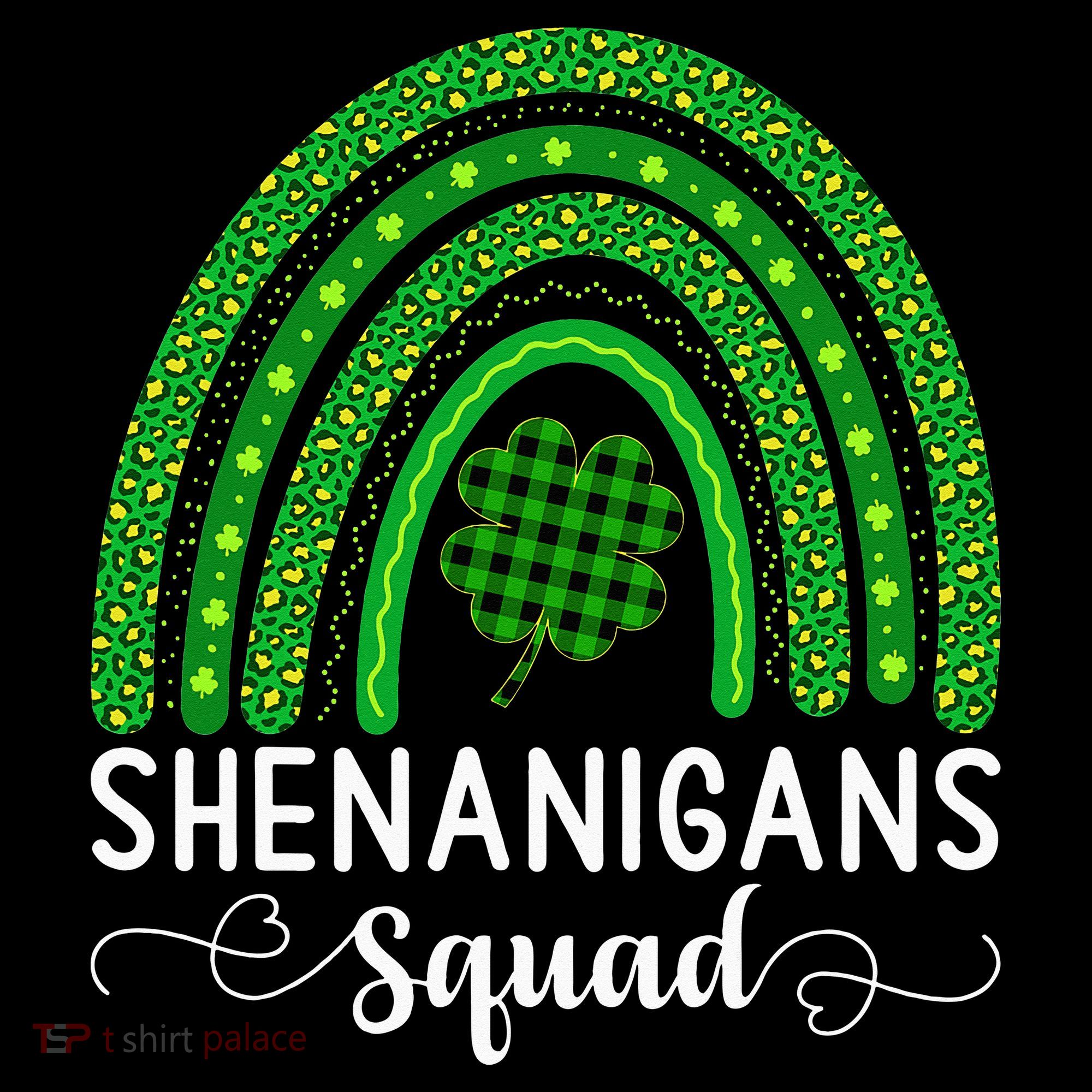 Shenanigans Squad Funny St Patricks Day Shamrock T-Shirt