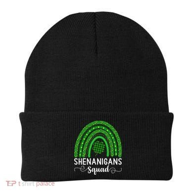 Shenanigans Squad Funny St Patricks Day Shamrock Beanie