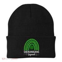 Shenanigans Squad Funny St Patricks Day Shamrock Beanie thumb 0