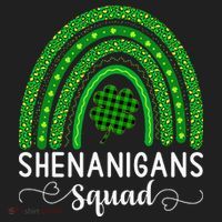 Shenanigans Squad Funny St Patricks Day Shamrock Beanie thumb 2