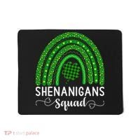 Shenanigans Squad Funny St Patricks Day Shamrock Mousepad thumb 0