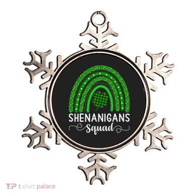 Shenanigans Squad Funny St Patricks Day Shamrock Ornament