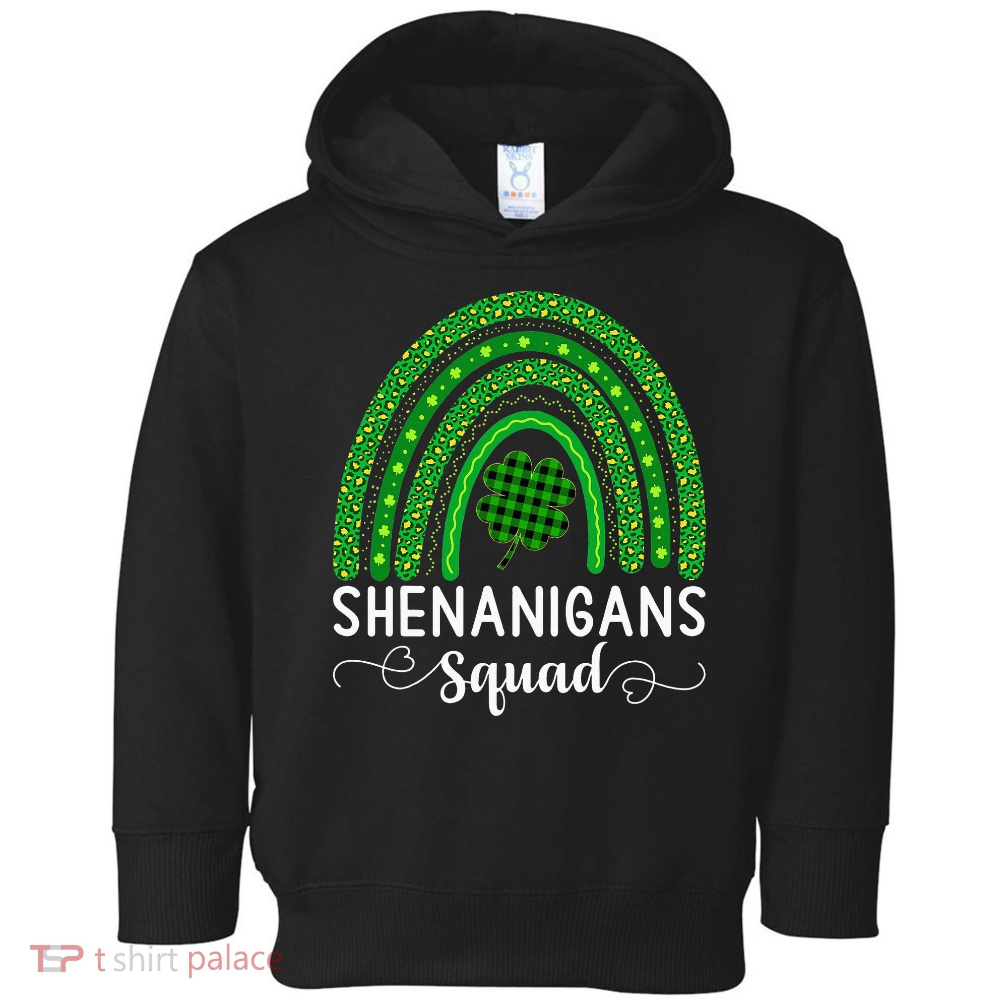 Shenanigans Squad Funny St Patricks Day Shamrock Toddler Hoodie