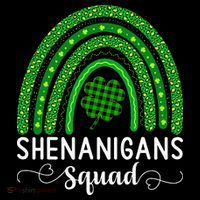 Shenanigans Squad Funny St Patricks Day Shamrock Toddler Hoodie thumb 2