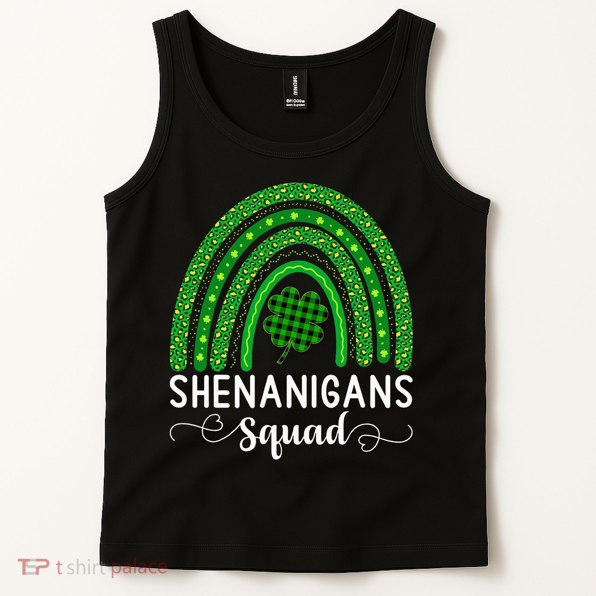 Shenanigans Squad Funny St Patricks Day Shamrock Tank Top