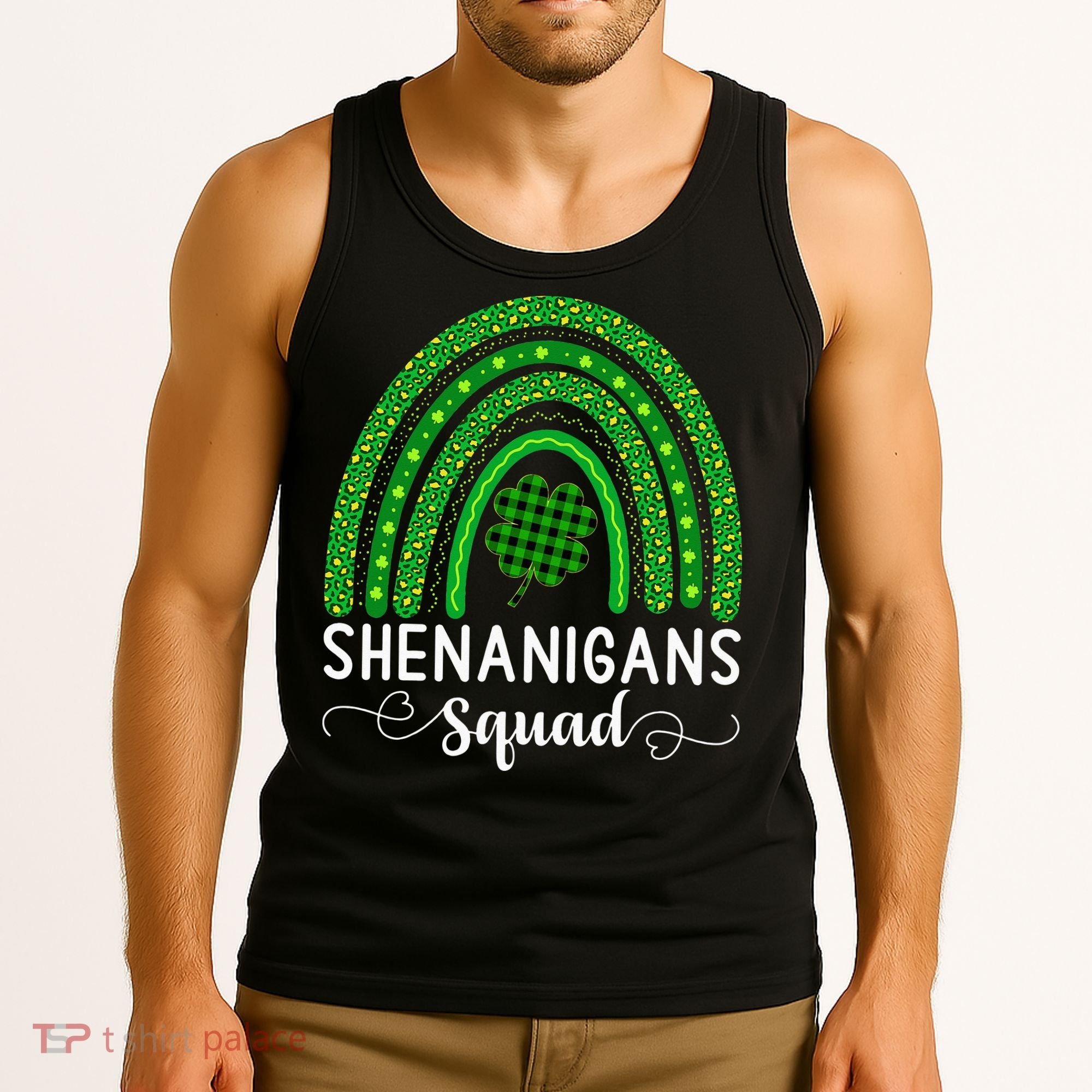 Shenanigans Squad Funny St Patricks Day Shamrock Tank Top