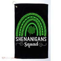 Shenanigans Squad Funny St Patricks Day Shamrock Golf Towel thumb 0