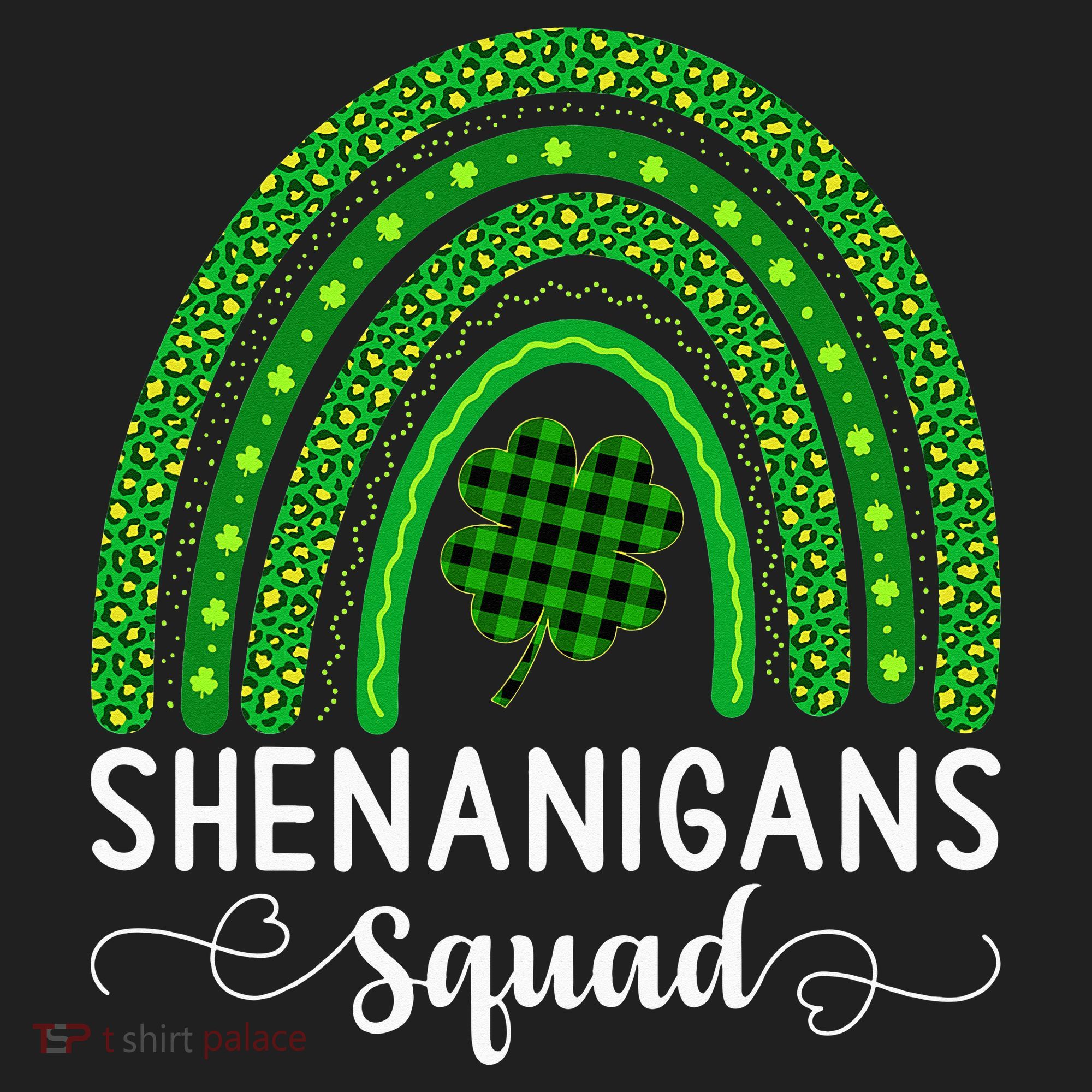 Shenanigans Squad Funny St Patricks Day Shamrock Golf Towel