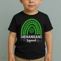 Shenanigans Squad Funny St Patricks Day Shamrock Toddler T-Shirt thumb 2