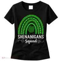 Shenanigans Squad Funny St Patricks Day Shamrock Women's T-Shirt thumb 0