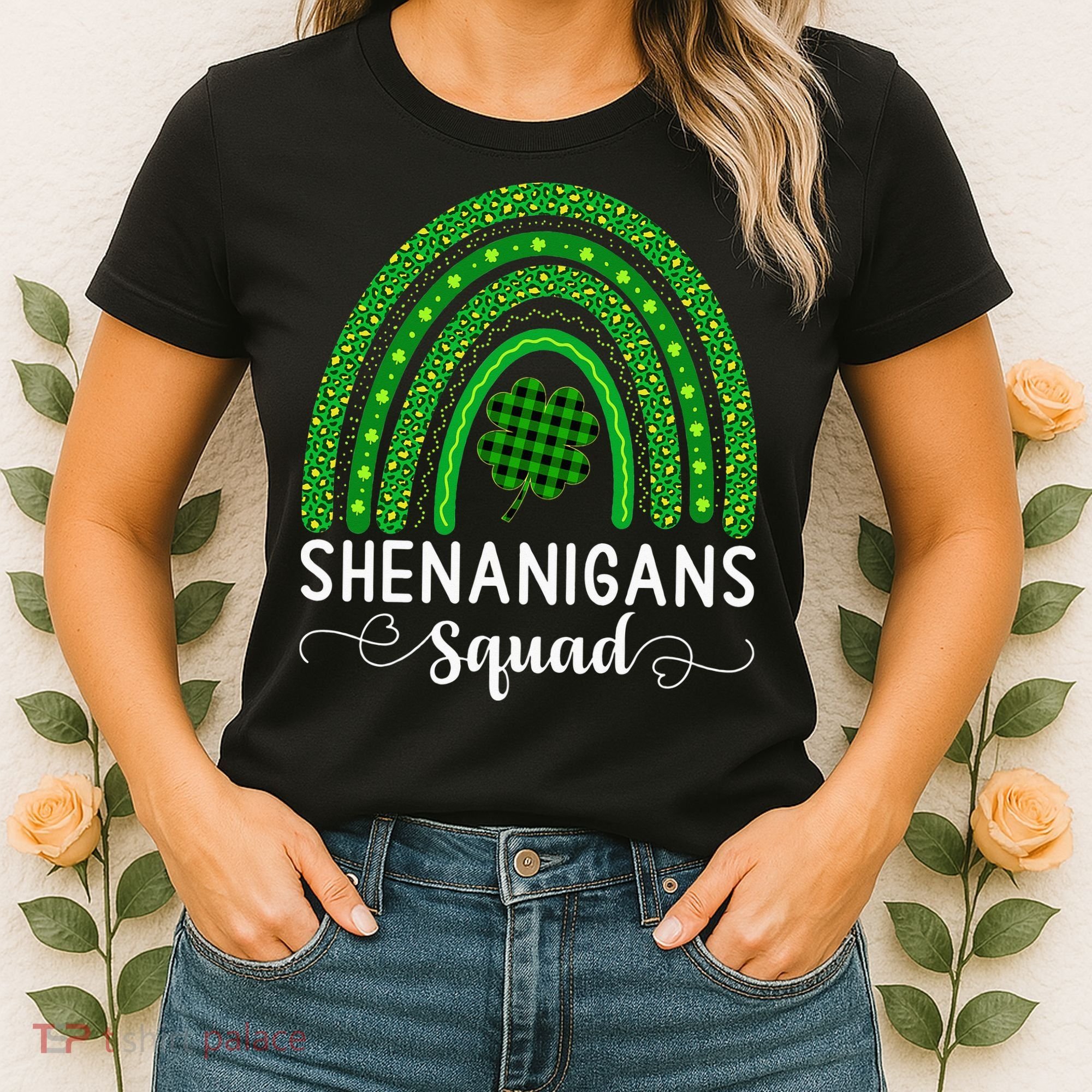 Shenanigans Squad Funny St Patricks Day Shamrock Women's T-Shirt