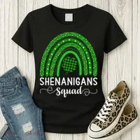 Shenanigans Squad Funny St Patricks Day Shamrock Women's T-Shirt thumb 3