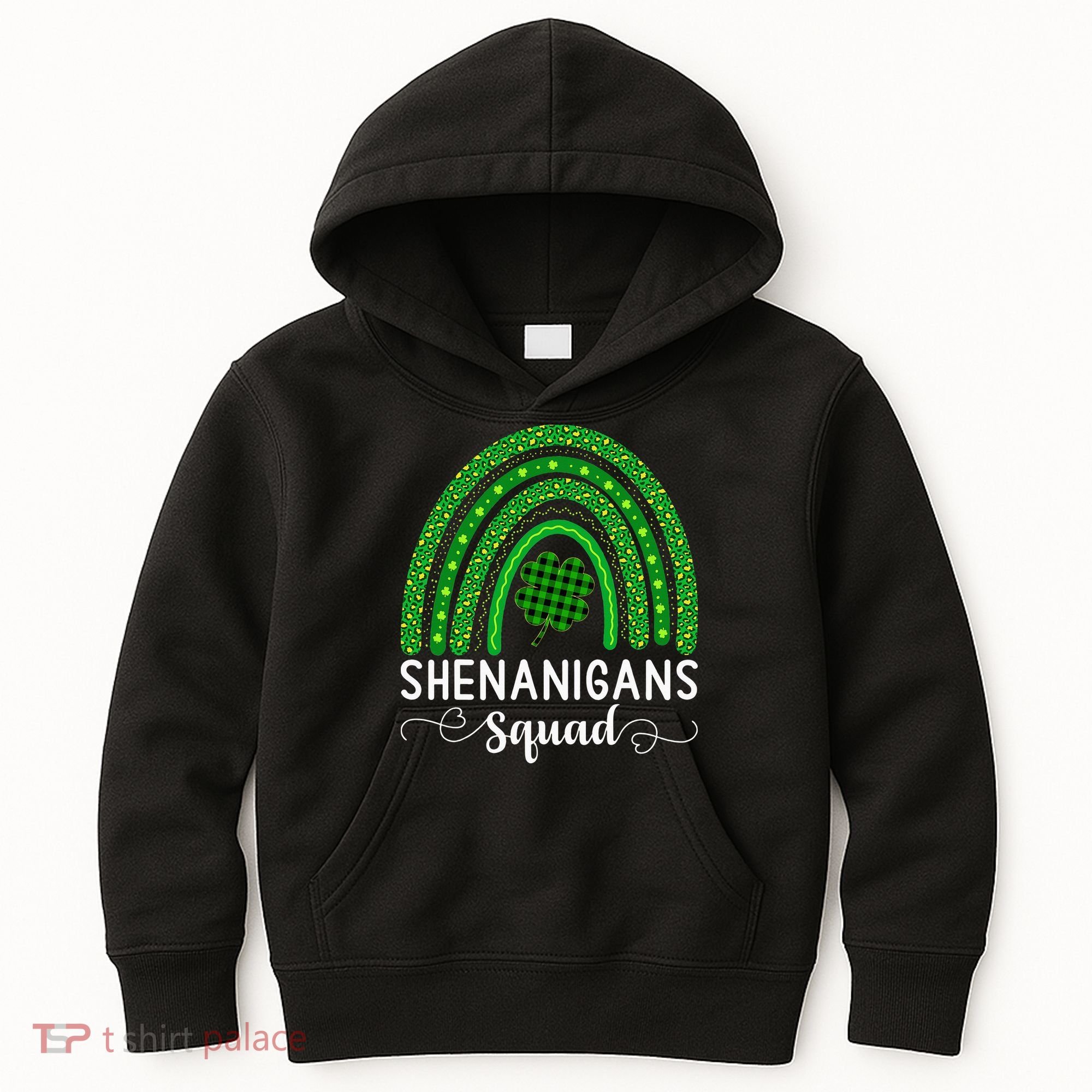 Shenanigans Squad Funny St Patricks Day Shamrock Kids Hoodie