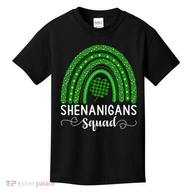 Shenanigans Squad Funny St Patricks Day Shamrock Kids T-Shirt