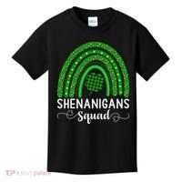 Shenanigans Squad Funny St Patricks Day Shamrock Kids T-Shirt thumb 0