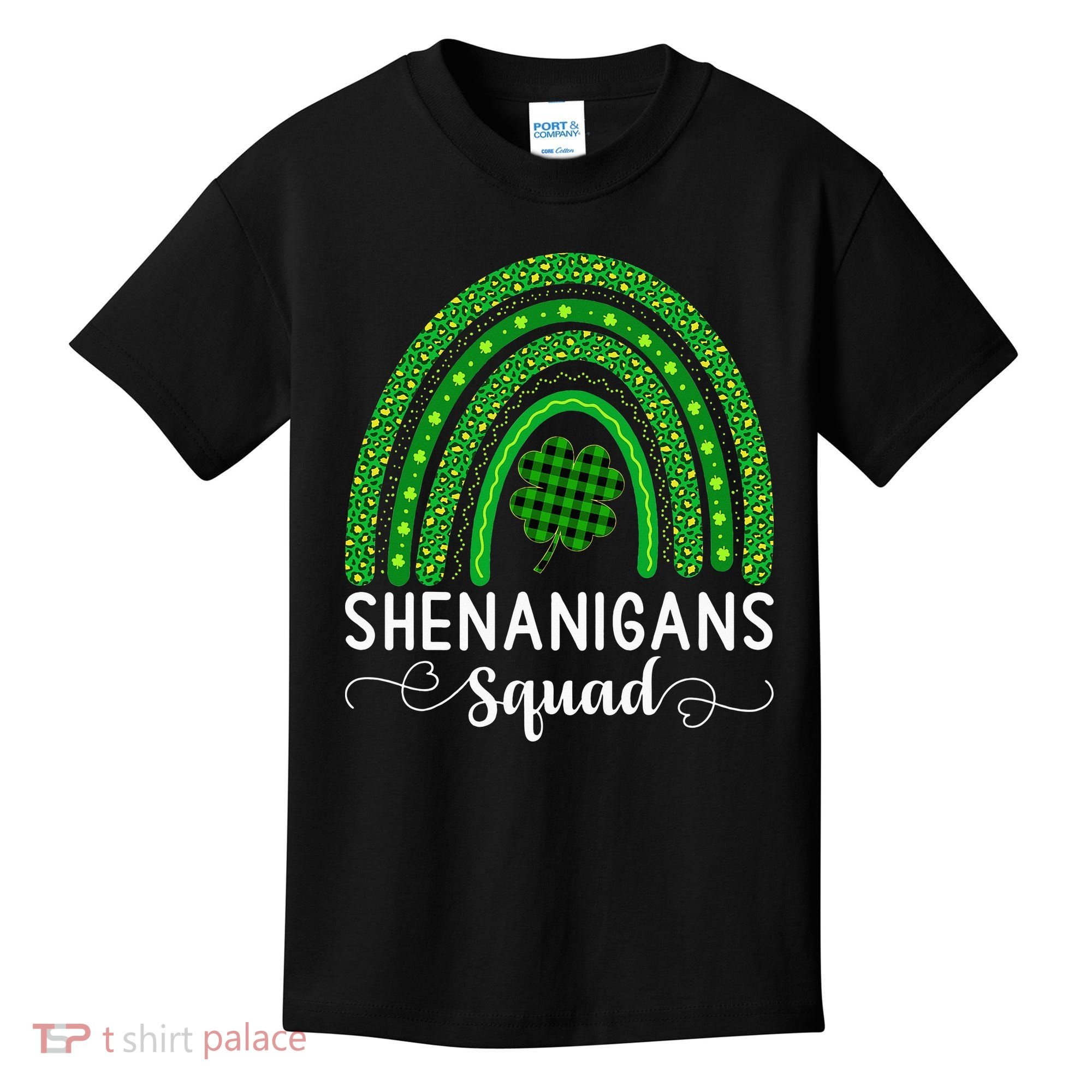 Shenanigans Squad Funny St Patricks Day Shamrock Kids T-Shirt