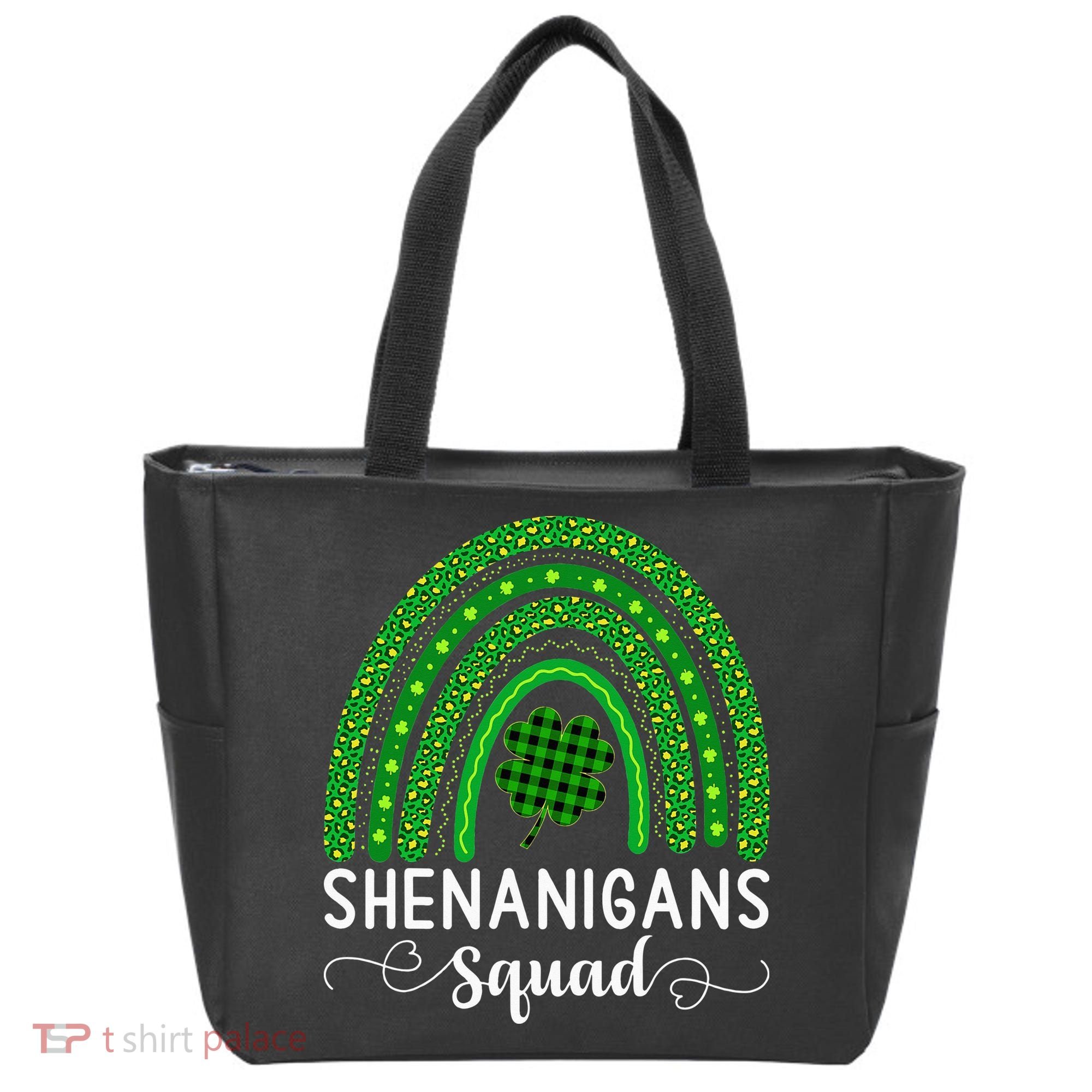 Shenanigans Squad Funny St Patricks Day Shamrock Tote Bag