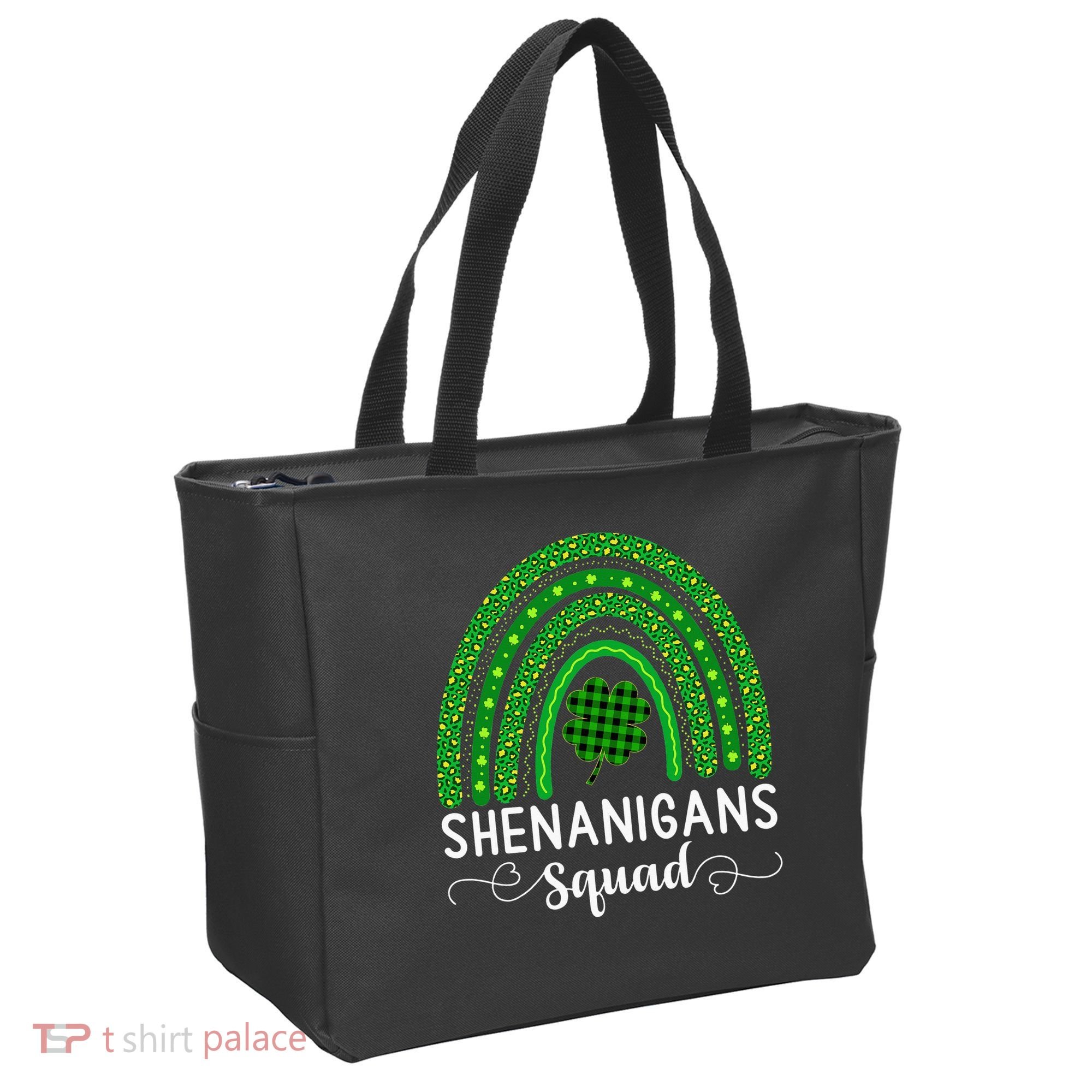 Shenanigans Squad Funny St Patricks Day Shamrock Tote Bag