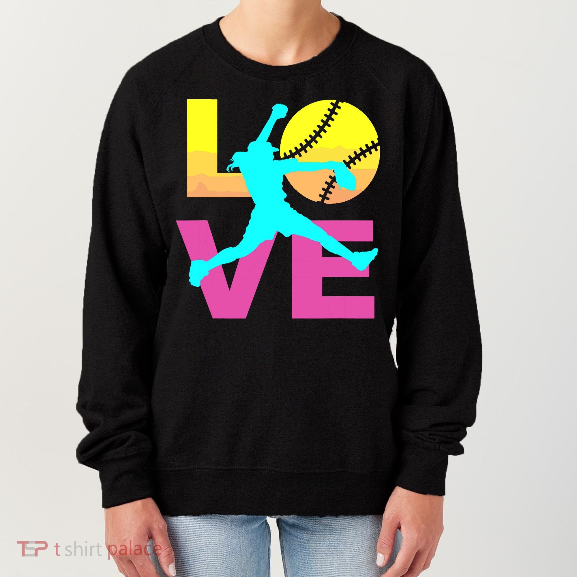 Softball Shirts For Girl Love Women's Sweatshirt