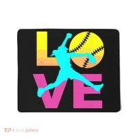 Softball Shirts For Girl Love Mousepad thumb 0