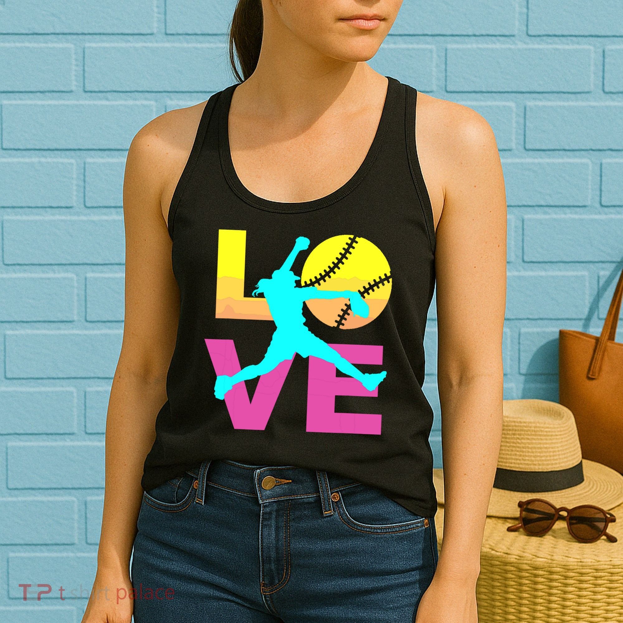 Softball Shirts For Girl Love Women's Tank Top