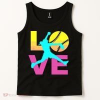 Softball Shirts For Girl Love Tank Top thumb 2