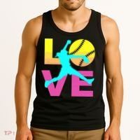 Softball Shirts For Girl Love Tank Top thumb 3