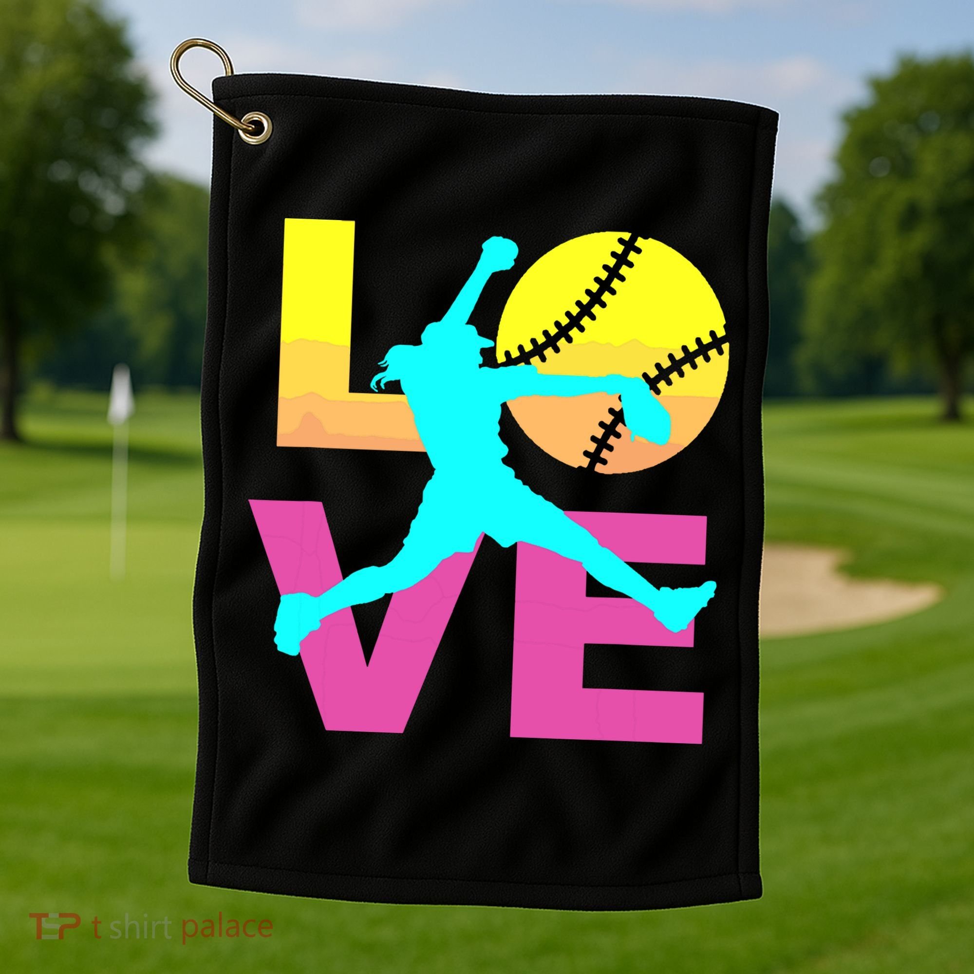 Softball Shirts For Girl Love Golf Towel