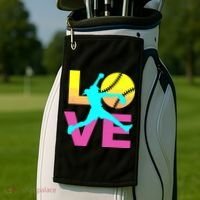 Softball Shirts For Girl Love Golf Towel thumb 2