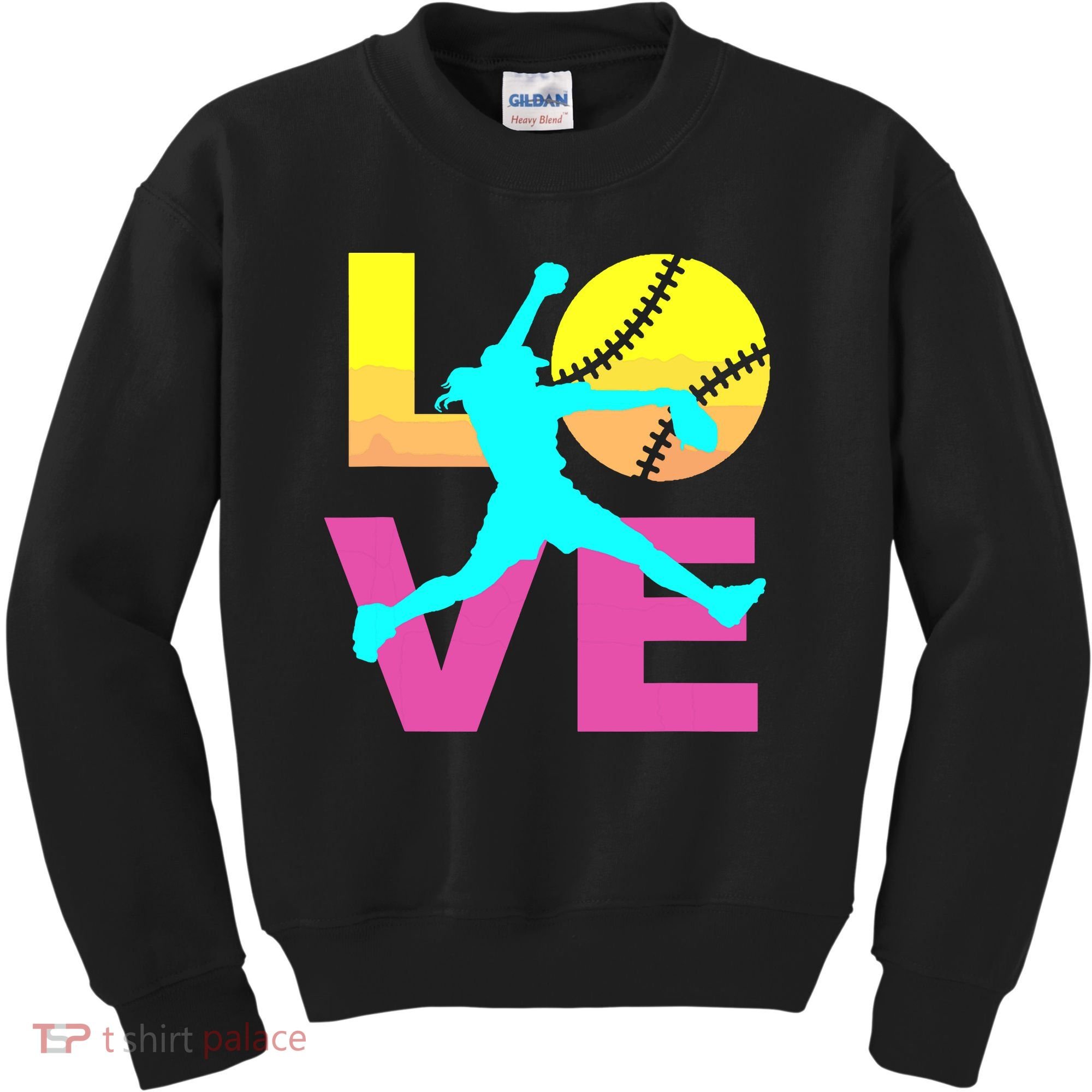 Softball Shirts For Girl Love Kids Sweatshirt