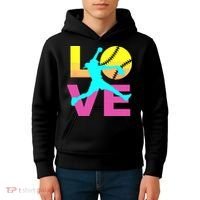 Softball Shirts For Girl Love Kids Hoodie thumb 4