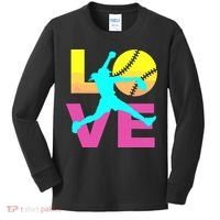 Softball Shirts For Girl Love Kids Long Sleeve Shirt thumb 0