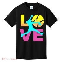 Softball Shirts For Girl Love Kids T-Shirt thumb 0