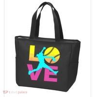 Softball Shirts For Girl Love Tote Bag thumb 3