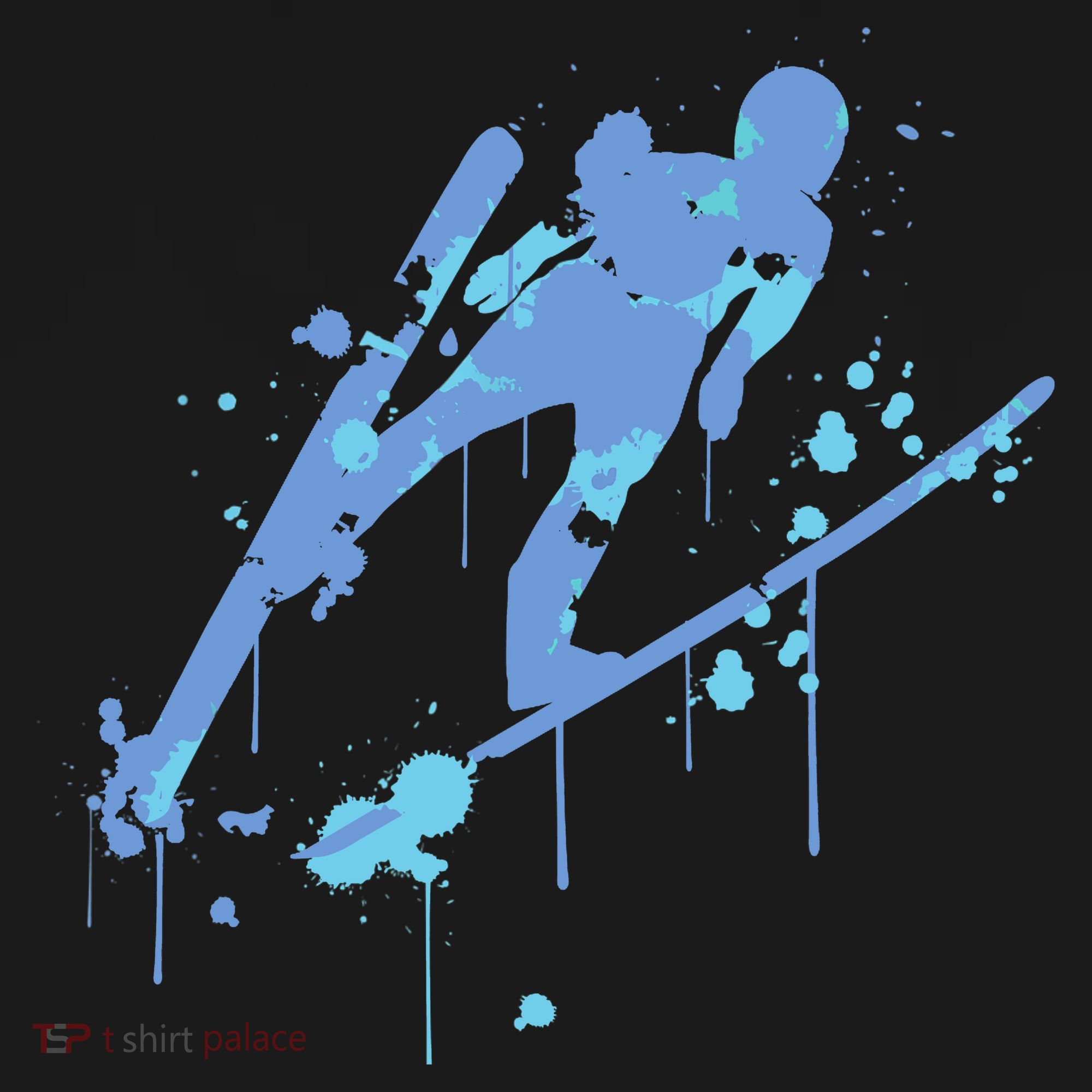 Splash Ski Flying Winter Sports Ski Jumping Ornament