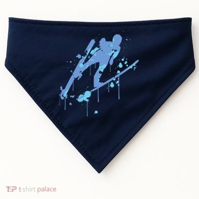 Splash Ski Flying Winter Sports Ski Jumping USA-Made Doggie Bandana