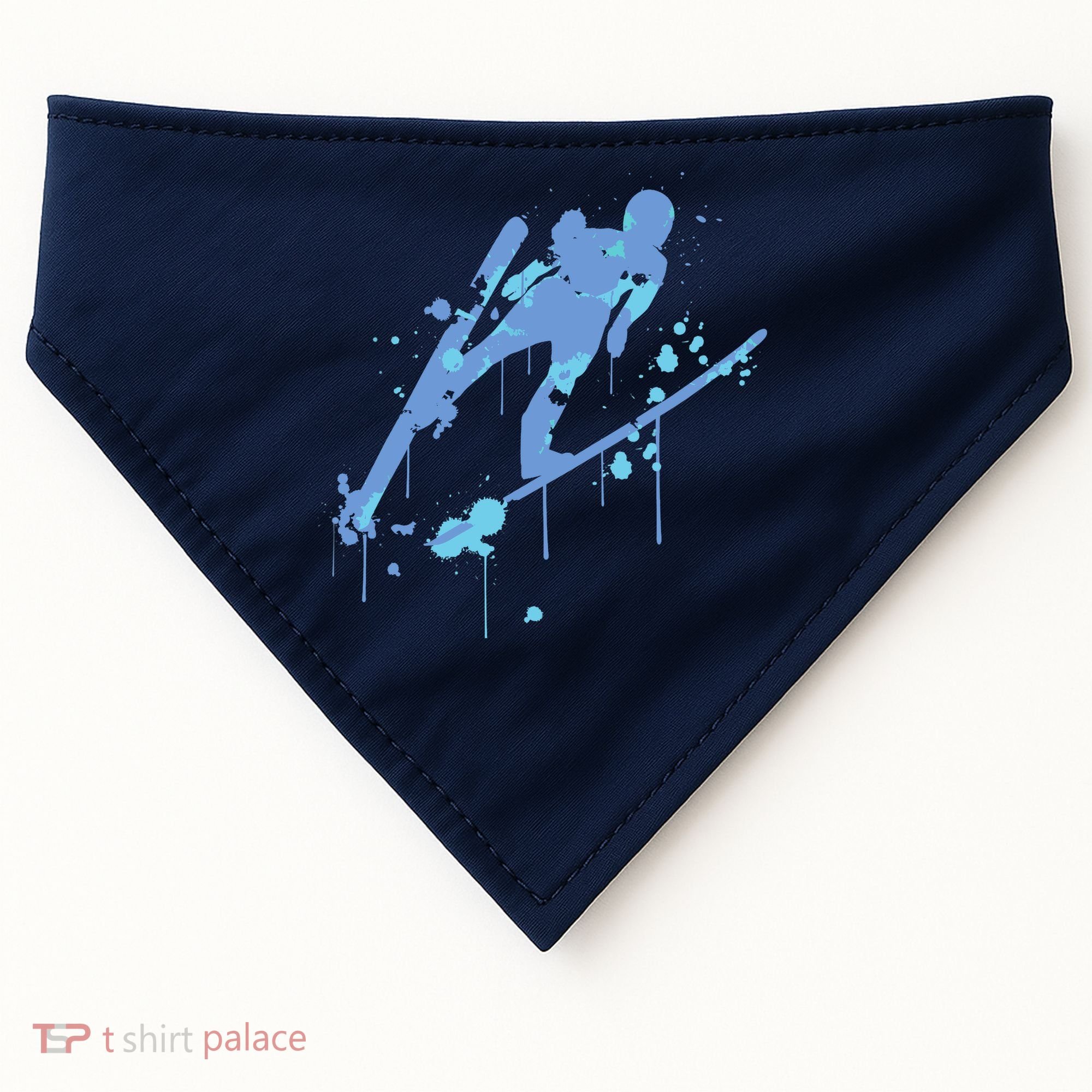 Splash Ski Flying Winter Sports Ski Jumping USA-Made Doggie Bandana