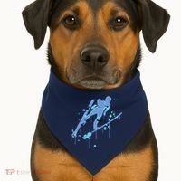 Splash Ski Flying Winter Sports Ski Jumping USA-Made Doggie Bandana thumb 1