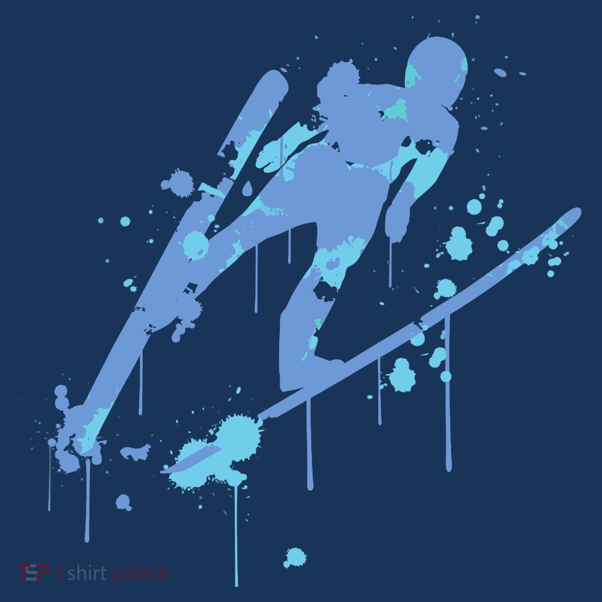 Splash Ski Flying Winter Sports Ski Jumping Long Sleeve Shirt