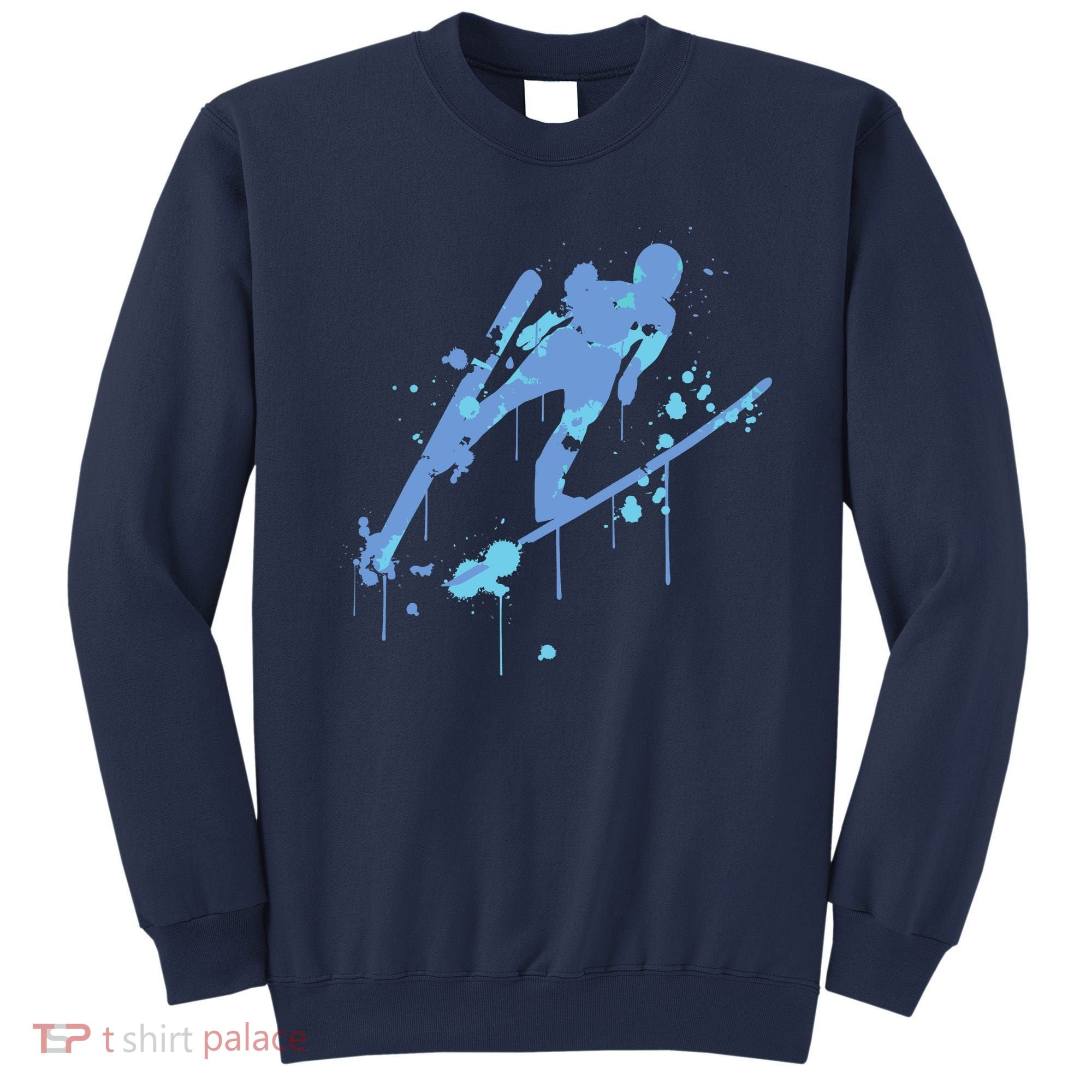 Splash Ski Flying Winter Sports Ski Jumping Sweatshirt