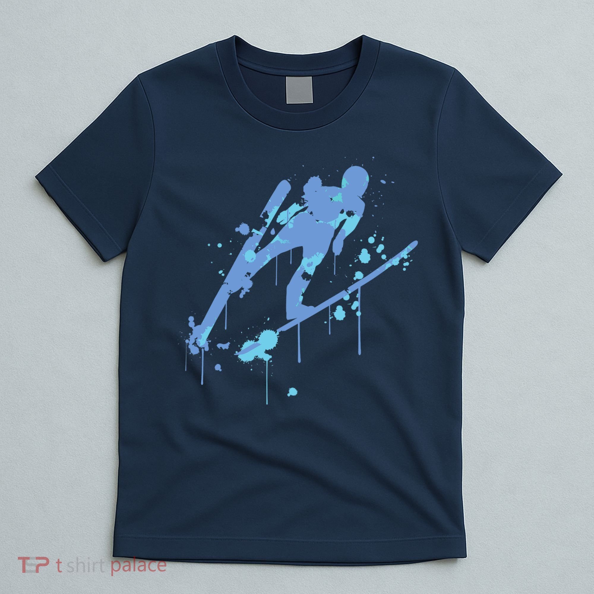 Splash Ski Flying Winter Sports Ski Jumping T-Shirt