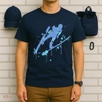 Splash Ski Flying Winter Sports Ski Jumping T-Shirt thumb 6